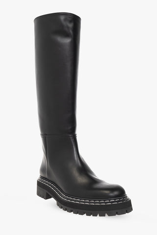 Proenza Schouler Smooth Leather Lug Sole Knee-High Boots