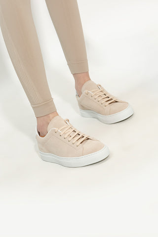 Common Projects Suede and Leather Low-Top Sneakers Nude
