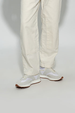 Rhude Suede Nylon Low-Top Runner Sneakers with Laced Collar