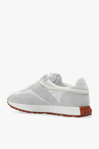 Rhude Suede Nylon Low-Top Runner Sneakers with Laced Collar