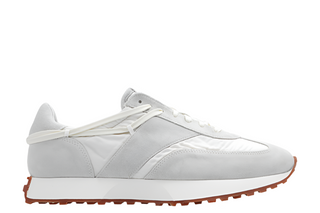 Rhude Suede Nylon Low-Top Runner Sneakers with Laced Collar